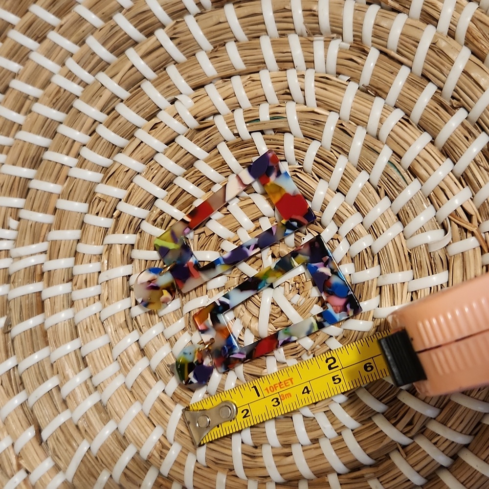 Acrylic Statement Earrings - Picture 5 of 6